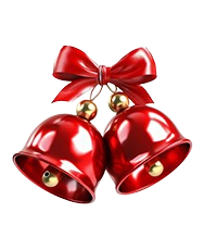 Set mit musikalischen beleuchteten roten Glocken Weihnachtsdekorationen